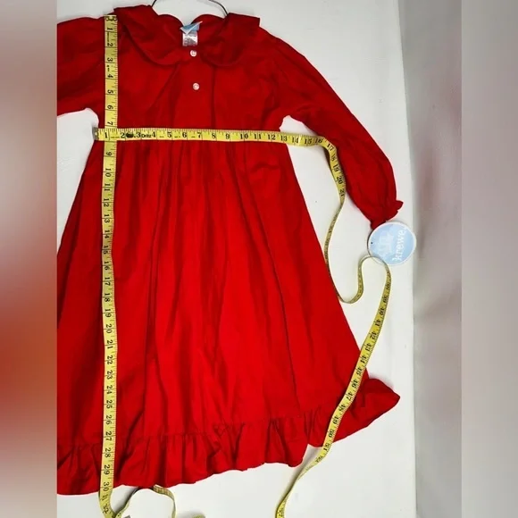Krewe girls smocked dress Christmas size 6X long sleeve nwt - Picture 7 of 7